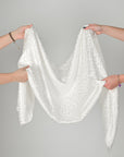 White Satin Fabric 8495