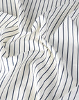 White Striped Linen Fabric 96080