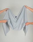 White and Blue Corduroy Fabric 3478