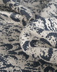 White and Blue Jacquard Fabric 2150