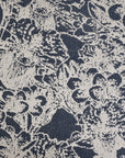 White and Blue Jacquard Fabric 2150