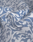 White and Blue Jacquard Fabric 96902