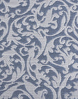 White and Blue Jacquard Fabric 96902