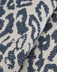 White and Navy Coating Fabric 80053