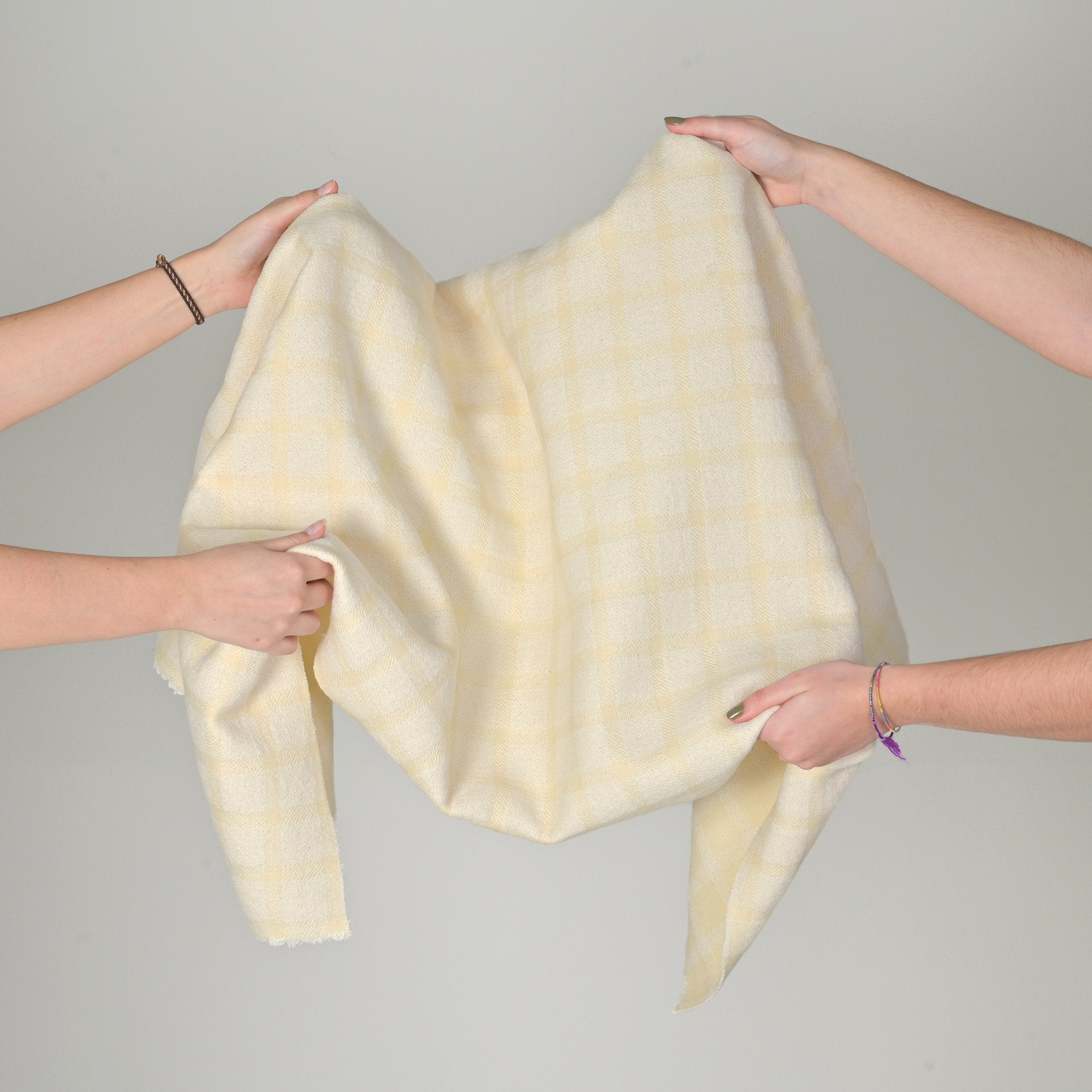 Yellow Check Coating Fabric 11082