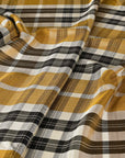 Yellow Check Suiting Fabric 6489