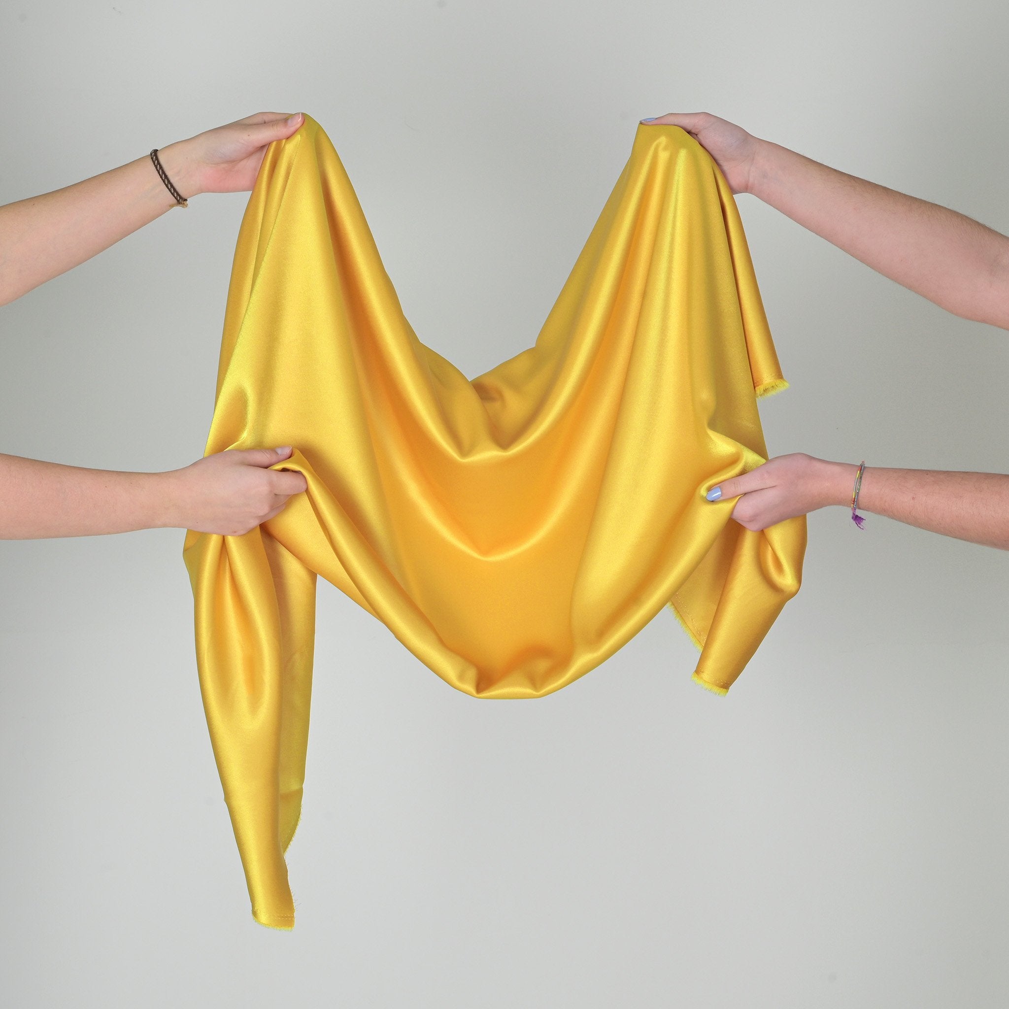 Yellow Satin Fabric 4571