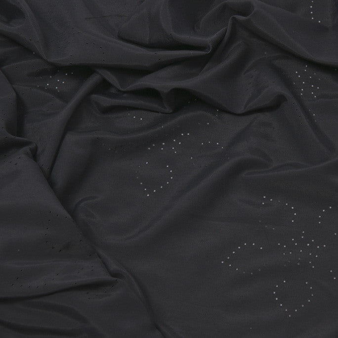 Black Poplin Floral Laser Pattern 44 - Fabrics4Fashion