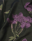 Black / Mauve Floral Jacquard 58 - Fabrics4Fashion