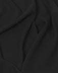 Mid-Weight Black Wool Crepe 140 - Fabrics4Fashion