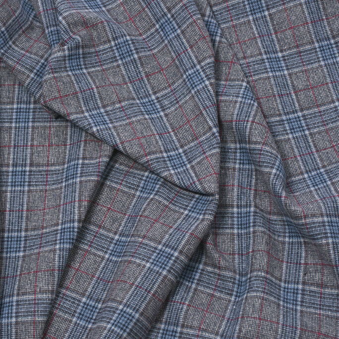 Blue Plaid Cotton Fabric 204 - Fabrics4Fashion
