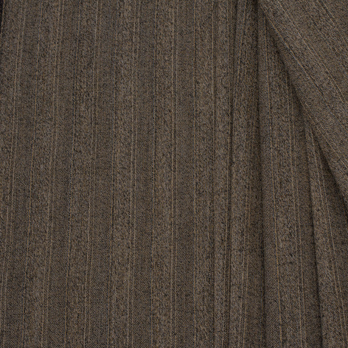 Striped Brown Suiting Fabric 214 - Fabrics4Fashion