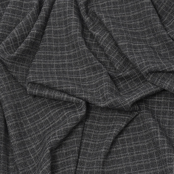 Melange Check Wool Suiting Fabric 228 - Fabrics4Fashion