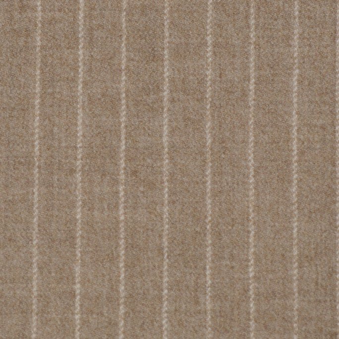 Camel Chalk Stripe Suiting Fabric 646 - Fabrics4Fashion