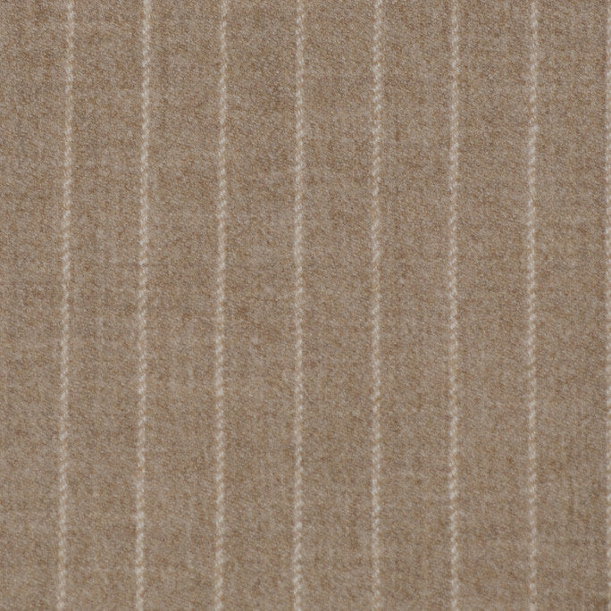 Camel Chalk Stripe Suiting Fabric 646 - Fabrics4Fashion