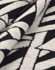 Black & Ivory Geometric Jacquard 3307 - Fabrics4Fashion