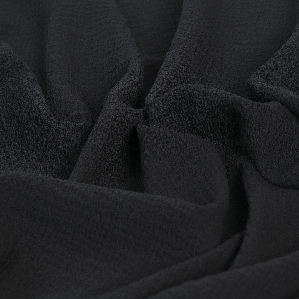 Black Crinkle Crepe 104 - Fabrics4Fashion