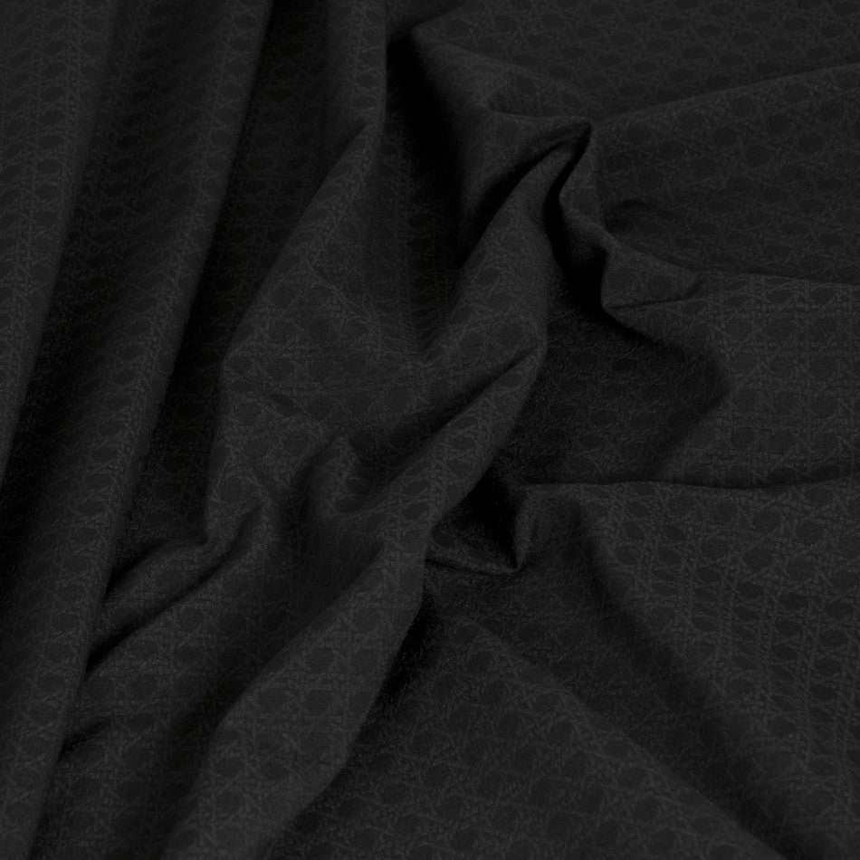Black Jacquard Stretch Fabric 1300 - Fabrics4Fashion