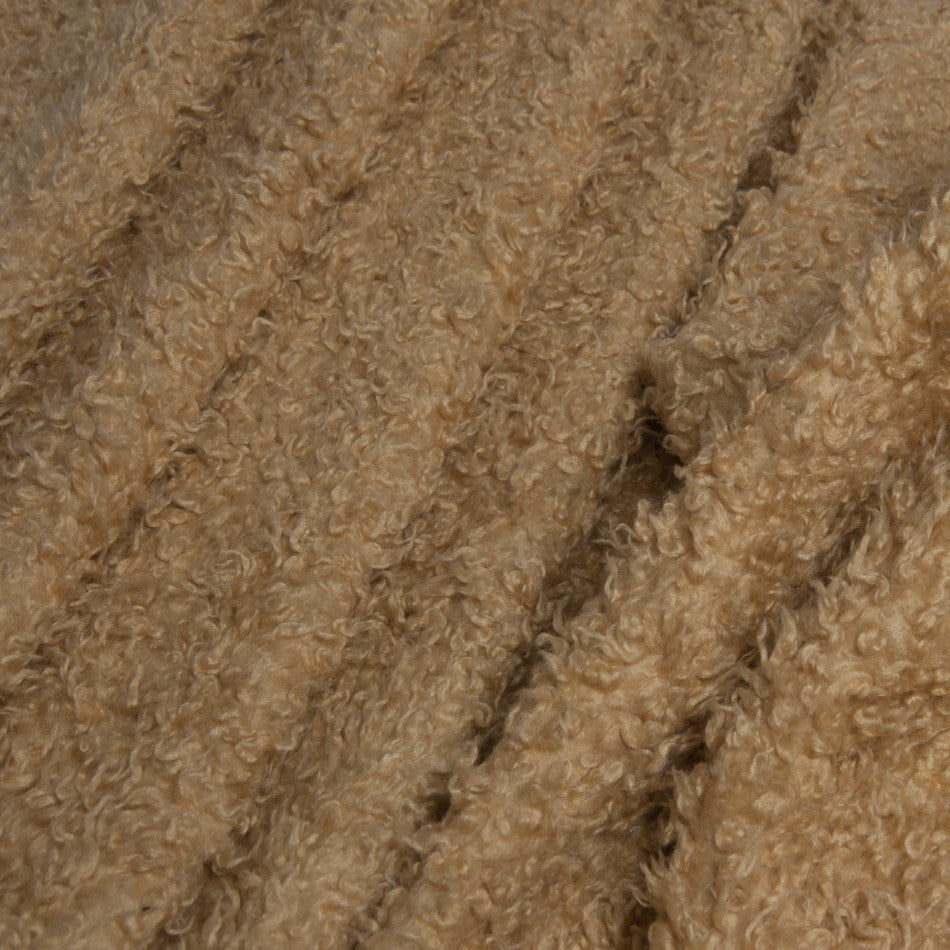 Sand Curly Faux Fur 1391 - Fabrics4Fashion