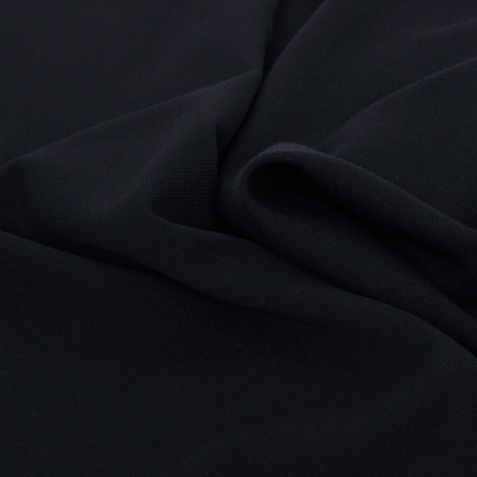 Midnight Blue Stretch Crinkle Crepe 1507 - Fabrics4Fashion