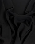 Black Poly Wool Stretch Crepe Fabric 1512 - Fabrics4Fashion