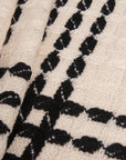 Ivory Black Check Coating Fabric 201 - Fabrics4Fashion