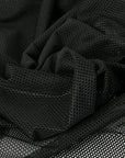 Black Poly Punctured Mesh 2032 - Fabrics4Fashion