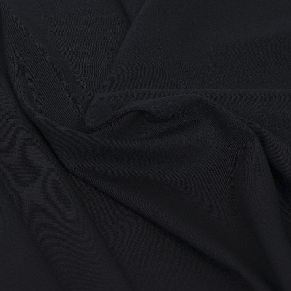 Black Poly / Cotton Ribbed Fabric 2113 – Fabrics4Fashion
