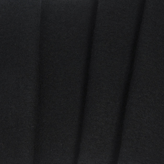 Black Melton Coating Fabric 217 - Fabrics4Fashion