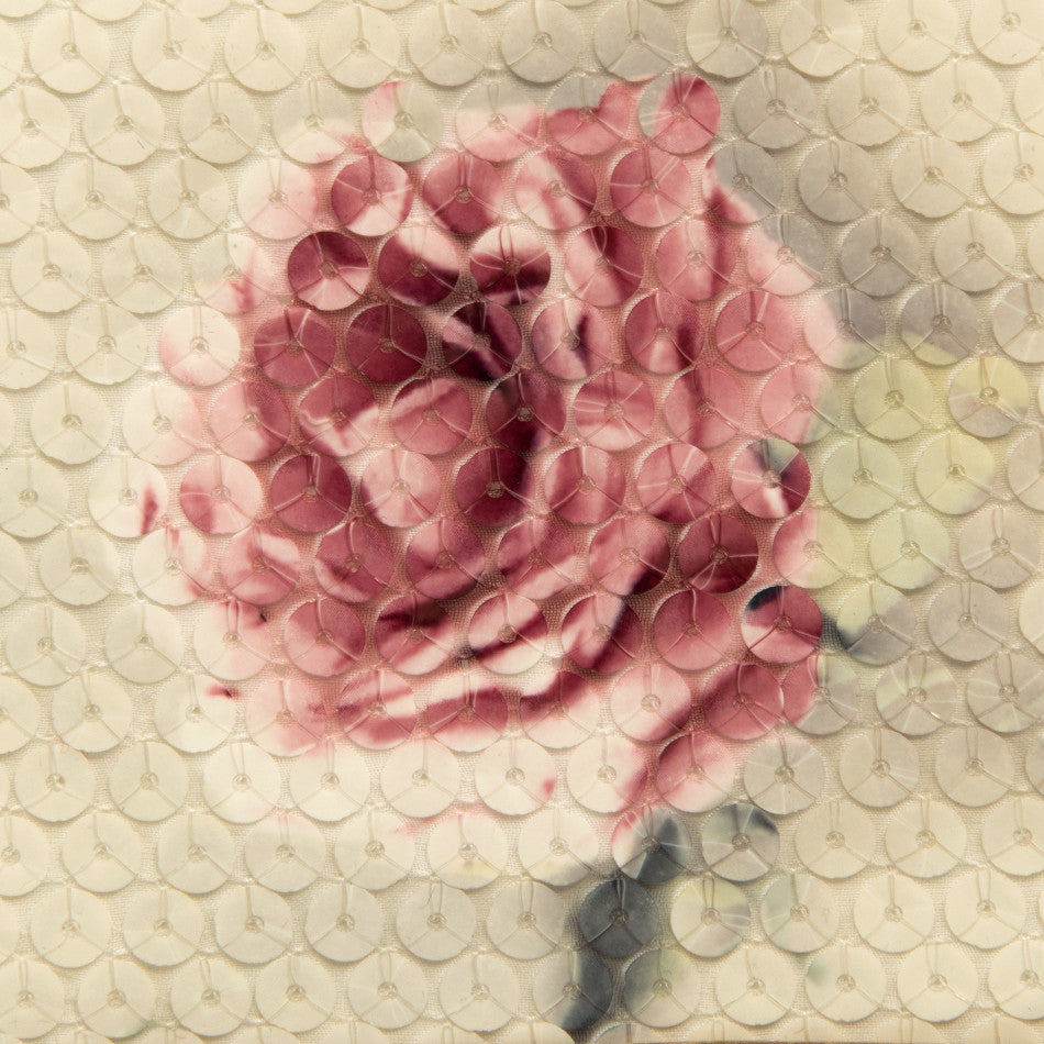 Fancy Floral Printed Sequin Fabric 2350 - Fabrics4Fashion