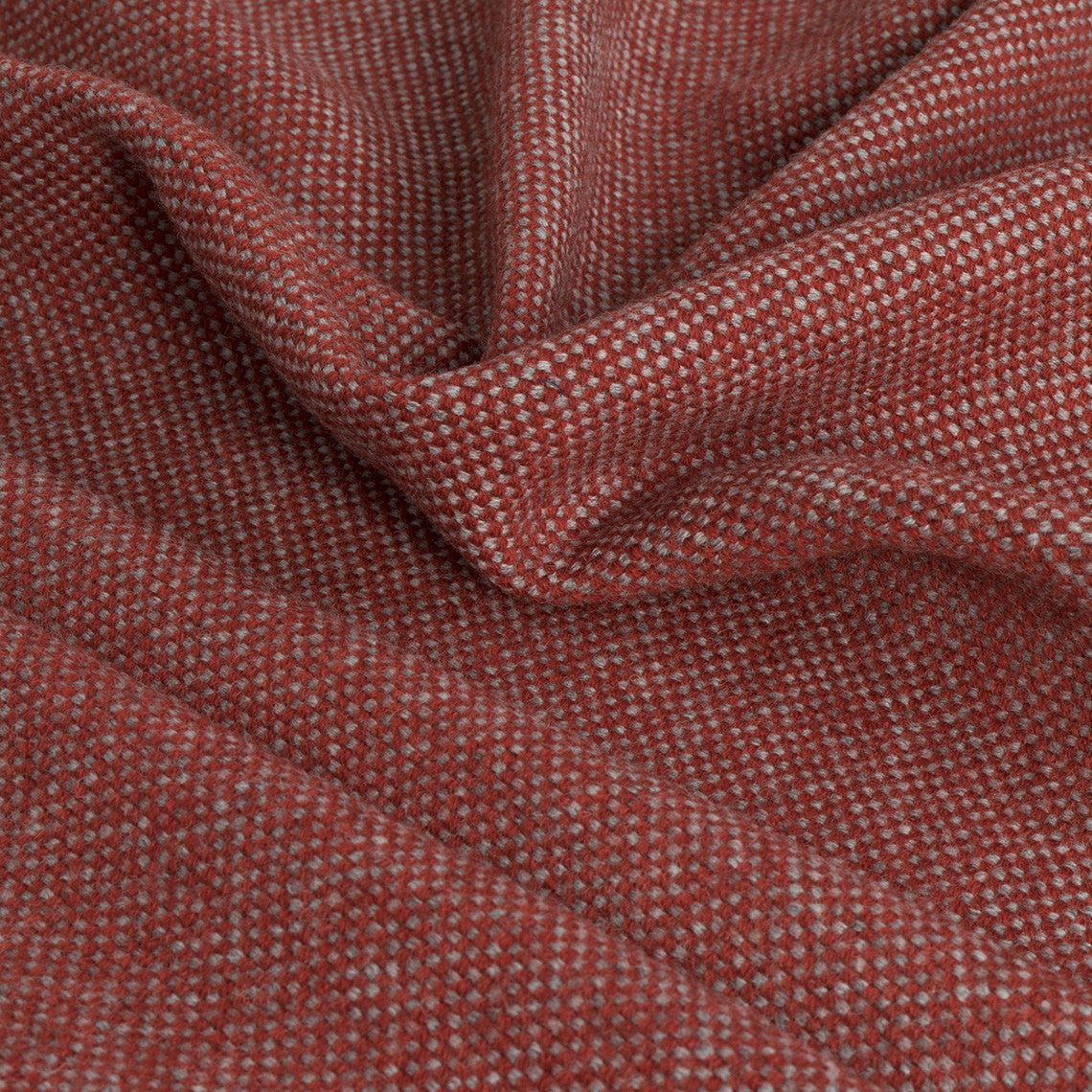 Red and Grey Wool Fabric 2380 - Fabrics4Fashion