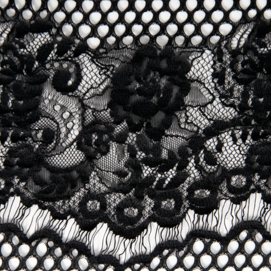 Black Floral Lace 2434 – Fabrics4Fashion