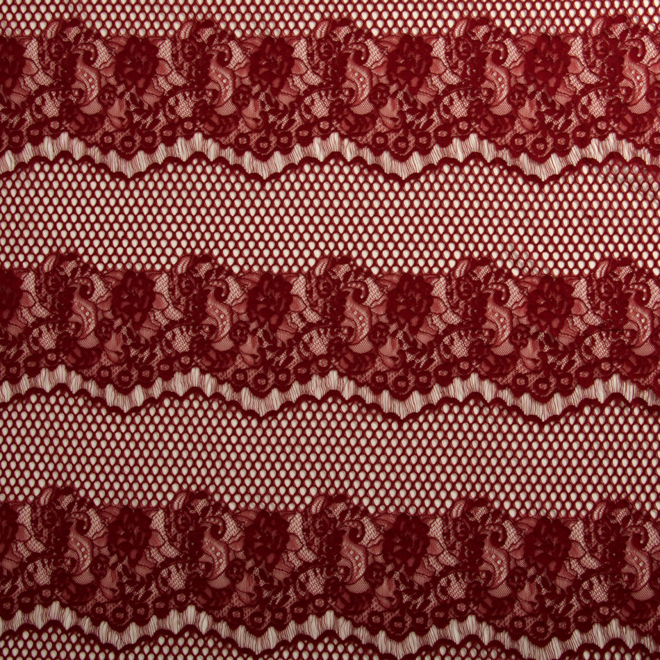 Red Floral Lace 2435 - Fabrics4Fashion