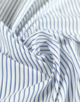 White Blue Stripes Poplin