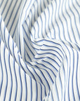 White Blue Stripes Poplin