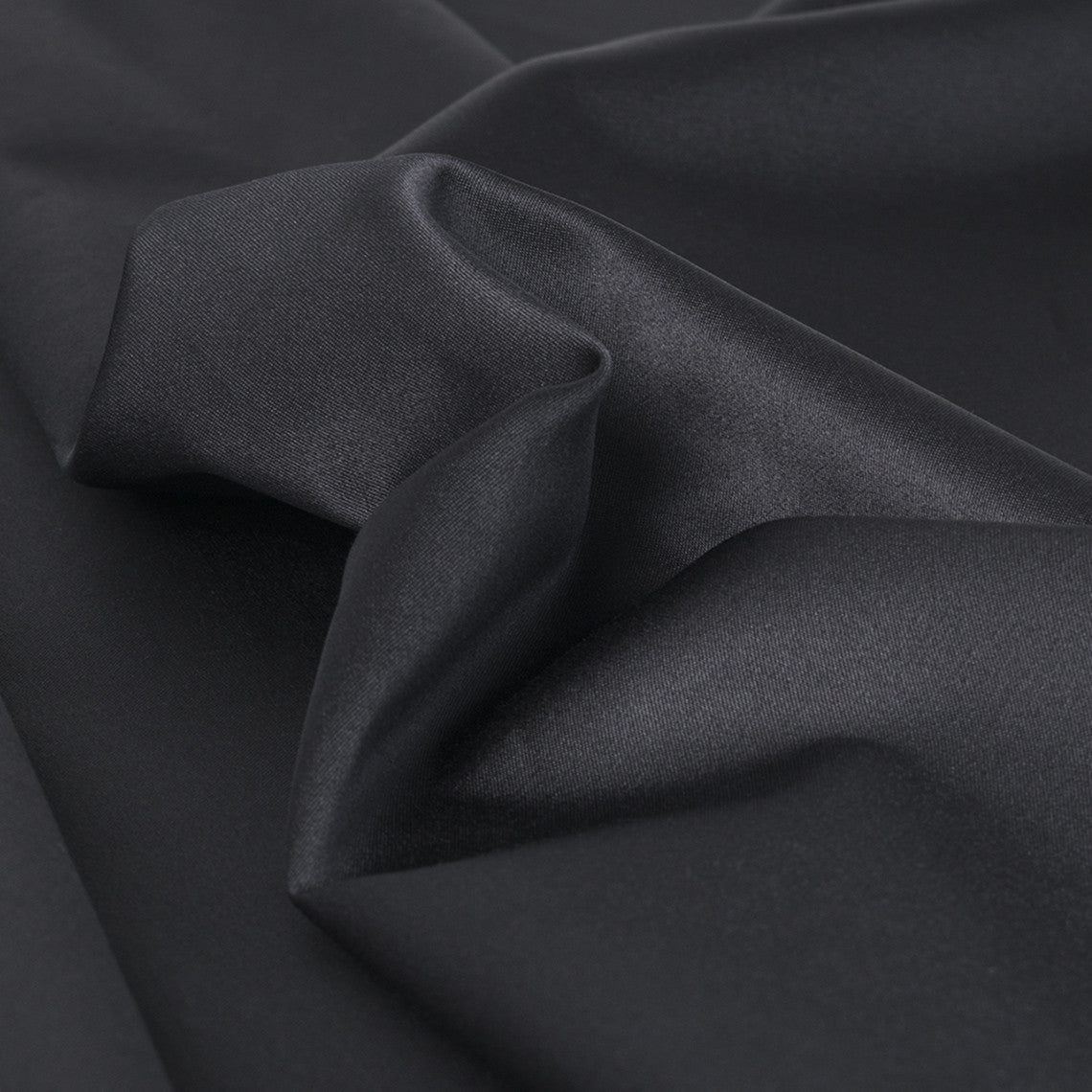 Black Stretch Matte Satin 383 - Fabrics4Fashion