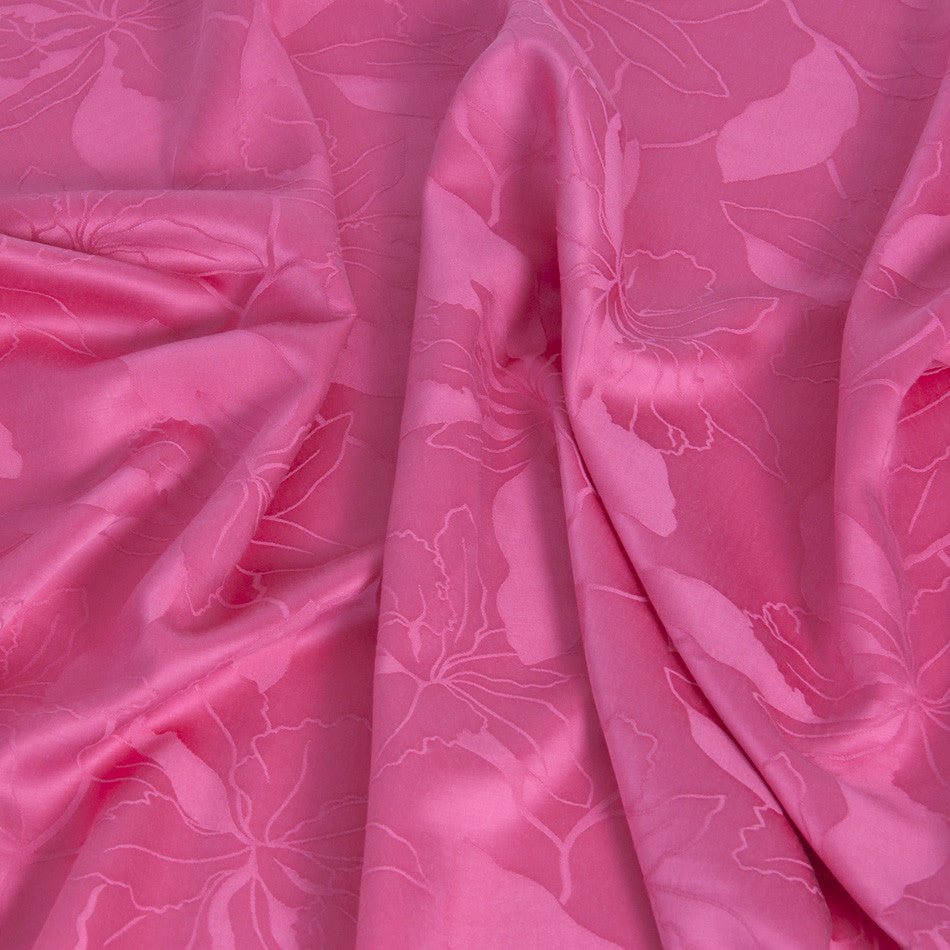 Raspberry Satin Jacquard 392 - Fabrics4Fashion