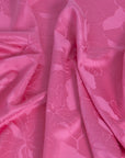 Raspberry Satin Jacquard 392 - Fabrics4Fashion