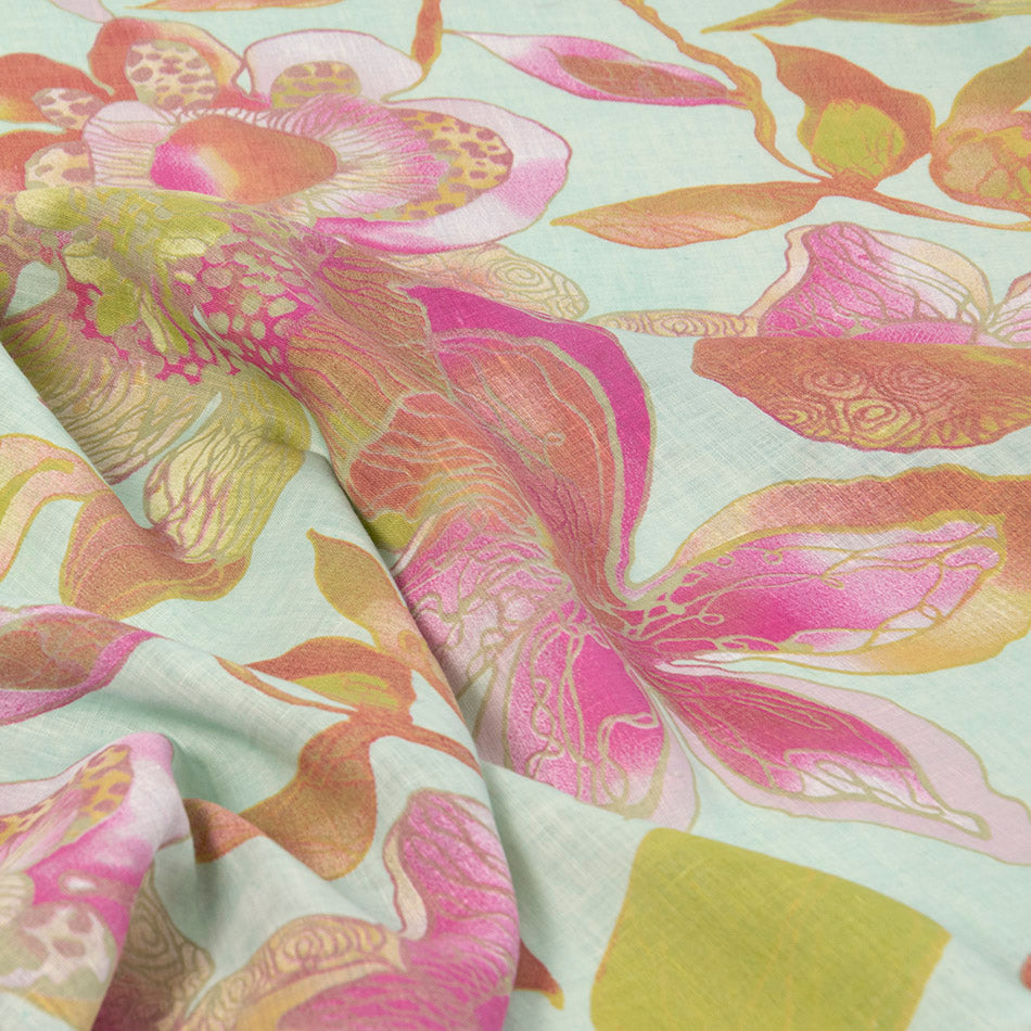 Floral Print Linen fabric 5033