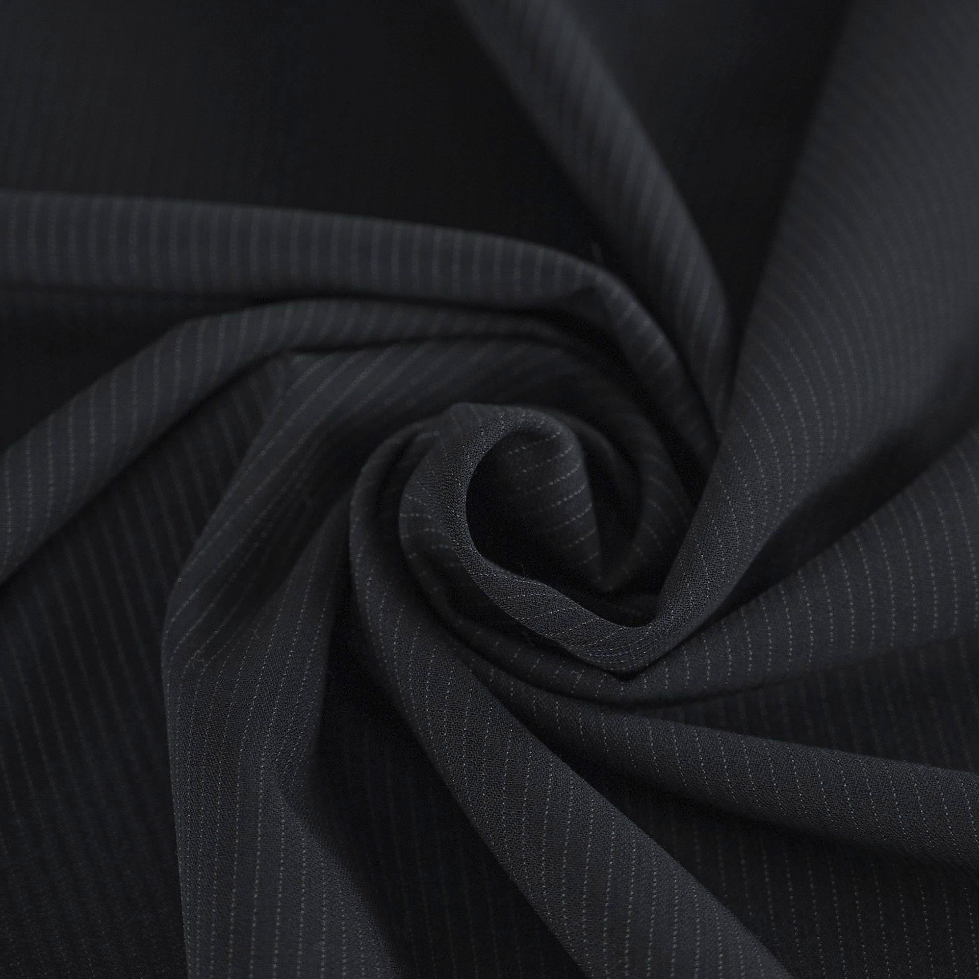 Dark Navy Suiting Pinstripe 4650 - Fabrics4Fashion