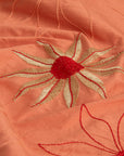 Orange Embroidery Silk 5256 - Fabrics4Fashion