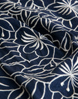 Navy Embroidery Silk 5257 - Fabrics4Fashion