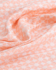 Coral & White Jacquard 5282 - Fabrics4Fashion