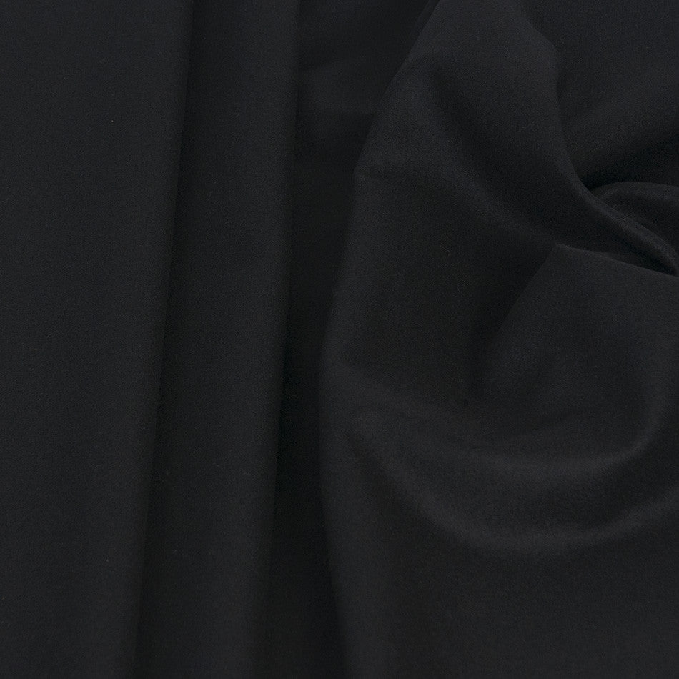 Black Melton Wool Fabric 647 - Fabrics4Fashion