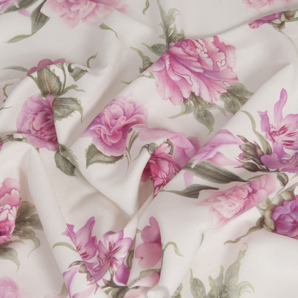 Floral Viscose/Linen Fabric 817 - Fabrics4Fashion