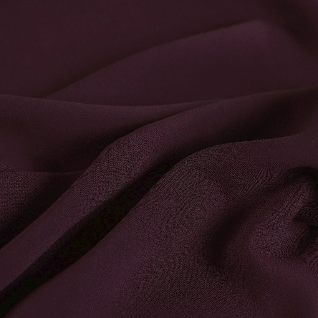 Burgundy Crepe fabric
