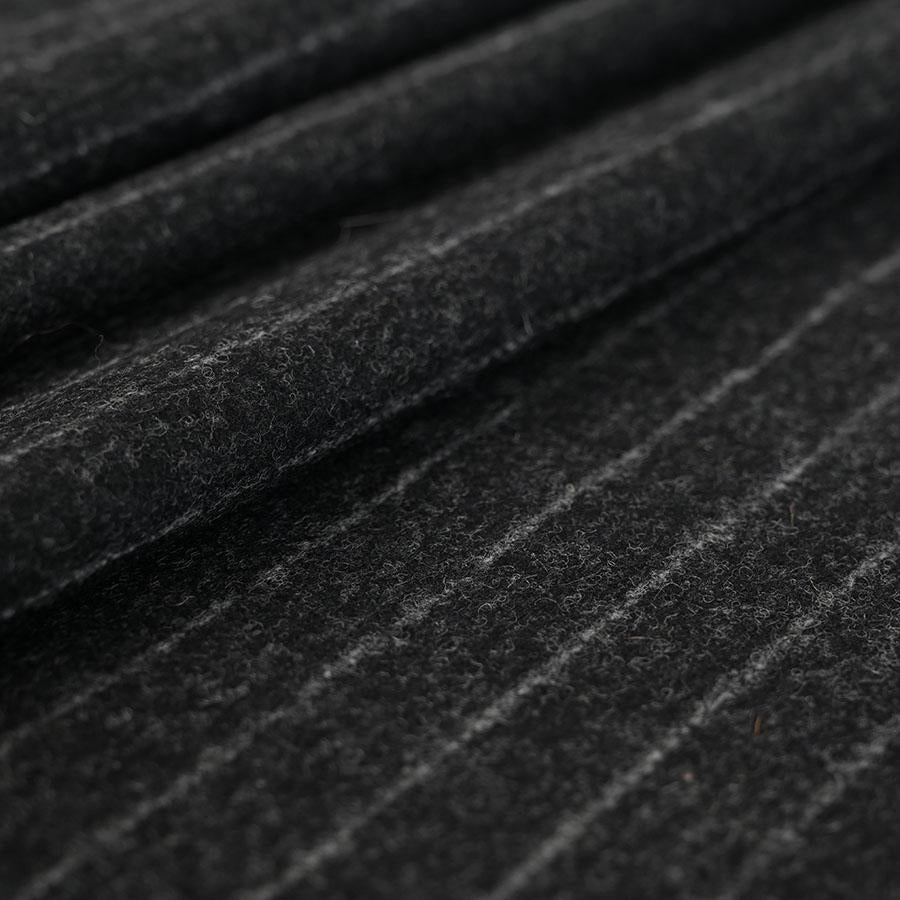 Anthracite Chalk-Stripe Suiting Flannel 5061 – Fabrics4Fashion
