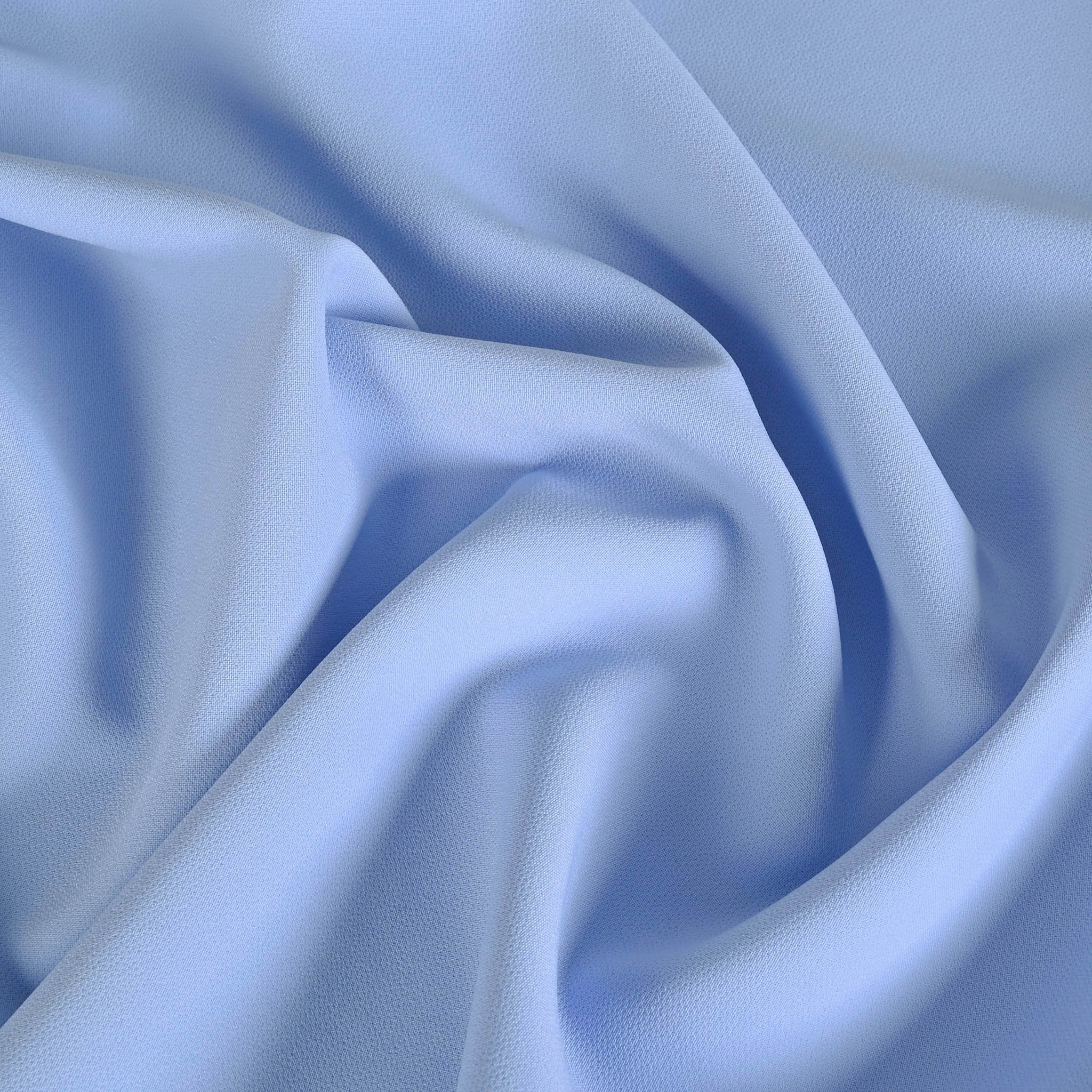 Baby Blue Crepe Fabric 1982