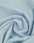 Baby Blue Polka-Dot Flock Fabric 99764