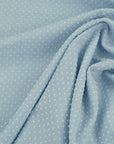 Baby Blue Polka-Dot Flock Fabric 99764